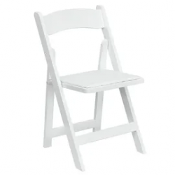 White Wooden w/ Padded Seat